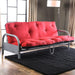 Aksel Black/Red Futon Mattress, Black, Red & Gray - U&U Home Budget Furniture (Carteret, NJ)