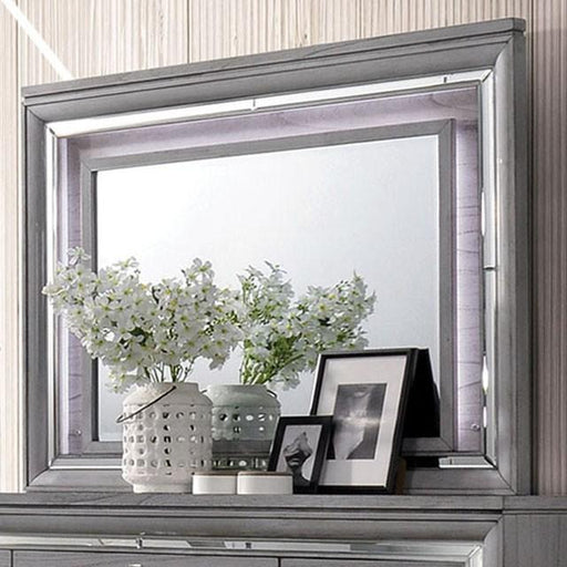 Alanis Light Gray Mirror - U&U Home Budget Furniture (Carteret, NJ)