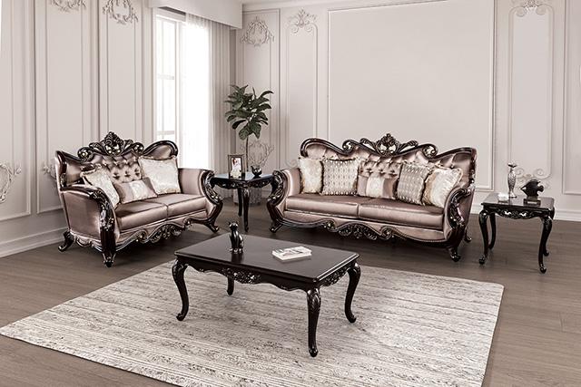 Albacete Chair Cherry & Campage - U&U Home Budget Furniture (Carteret, NJ)