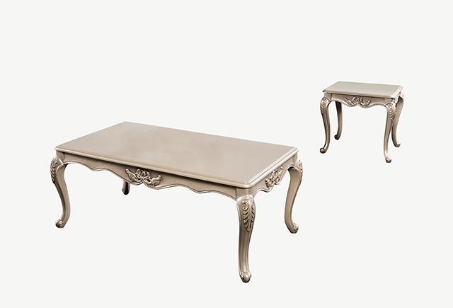 Albacete Coffee Table Walnut & Campage - U&U Home Budget Furniture (Carteret, NJ)