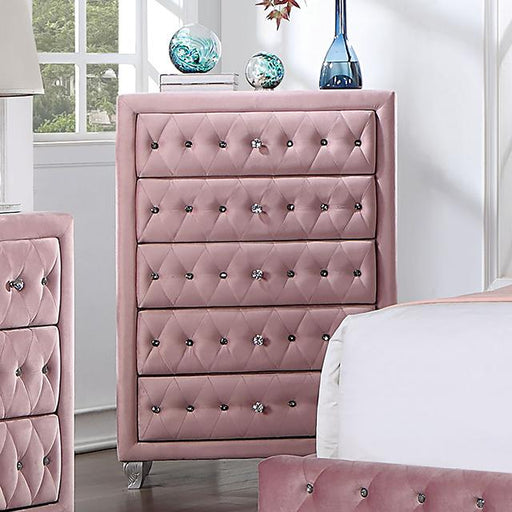 ZOHAR Chest, Pink - U&U Home Budget Furniture (Carteret, NJ)