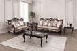 Albacete Sofa Campage & Walnut - U&U Home Budget Furniture (Carteret, NJ)