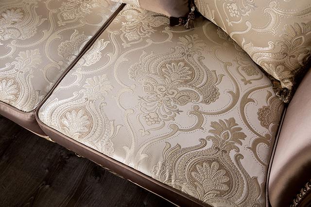 Albacete Sofa Campage & Walnut - U&U Home Budget Furniture (Carteret, NJ)