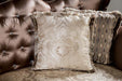 Albacete Sofa Campage & Walnut - U&U Home Budget Furniture (Carteret, NJ)