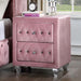 ZOHAR Night Stand, Pink - U&U Home Budget Furniture (Carteret, NJ)