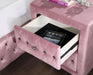ZOHAR Night Stand, Pink - U&U Home Budget Furniture (Carteret, NJ)