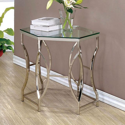 ZOLA Chrome End Table - U&U Home Budget Furniture (Carteret, NJ)