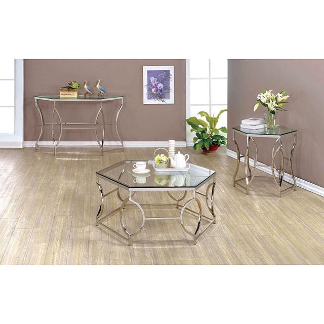 ZOLA Chrome End Table - U&U Home Budget Furniture (Carteret, NJ)
