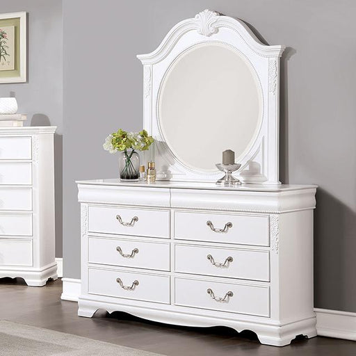 ALECIA Dresser, White - U&U Home Budget Furniture (Carteret, NJ)