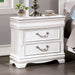 ALECIA Night Stand w/ USB, White - U&U Home Budget Furniture (Carteret, NJ)