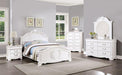 ALECIA Twin & Full Bed, White - U&U Home Budget Furniture (Carteret, NJ)