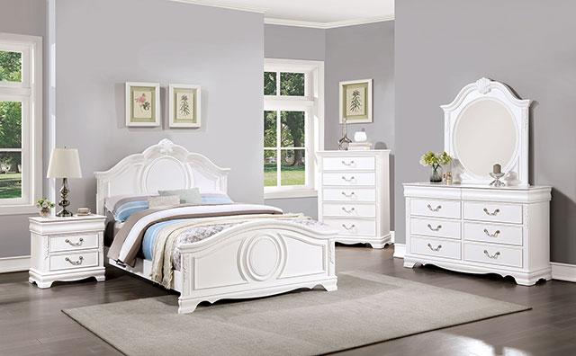 ALECIA Twin & Full Bed, White - U&U Home Budget Furniture (Carteret, NJ)