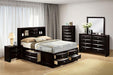 Zosimo Bed Black, Chrome, & Grey - U&U Home Budget Furniture (Carteret, NJ)