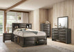 Zosimo Bed Black, Chrome, & Grey - U&U Home Budget Furniture (Carteret, NJ)