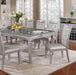 Alena Silver Dining Table - U&U Home Budget Furniture (Carteret, NJ)