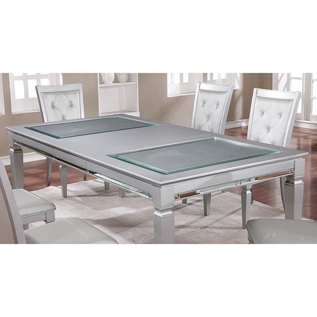 Alena Silver Dining Table - U&U Home Budget Furniture (Carteret, NJ)