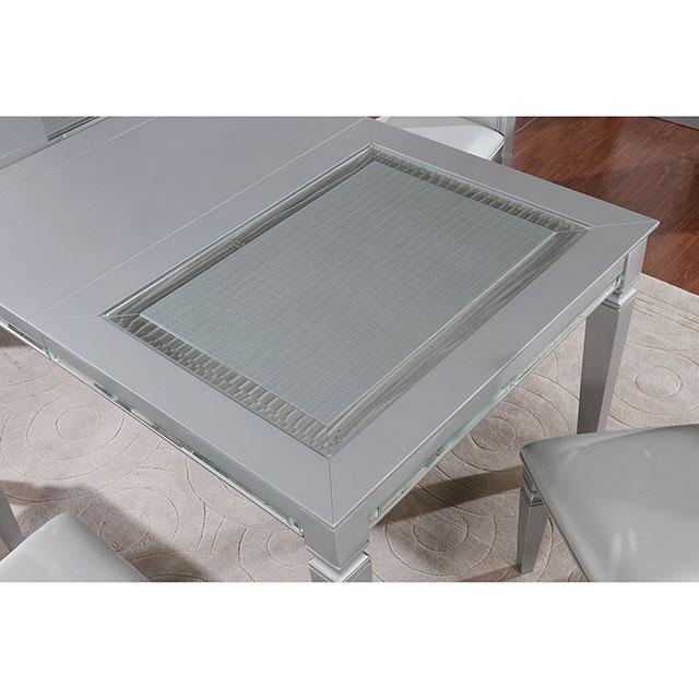 Alena Silver Dining Table - U&U Home Budget Furniture (Carteret, NJ)