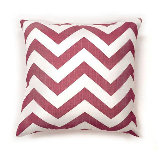 Zoe Red Chevron 18" X 18" Pillow, Red Chevron (2/CTN) - U&U Home Budget Furniture (Carteret, NJ)