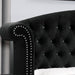 ZOHAR E.King Bed, Black - U&U Home Budget Furniture (Carteret, NJ)