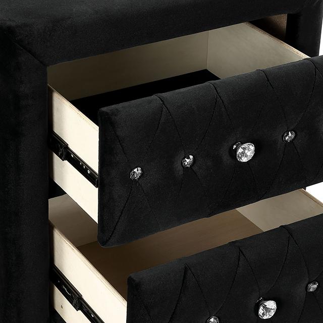 Zohar Bed Black & Pink - U&U Home Budget Furniture (Carteret, NJ)