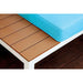 WINONA White/Oak/Blue Patio Sectional w/ Table - U&U Home Budget Furniture (Carteret, NJ)