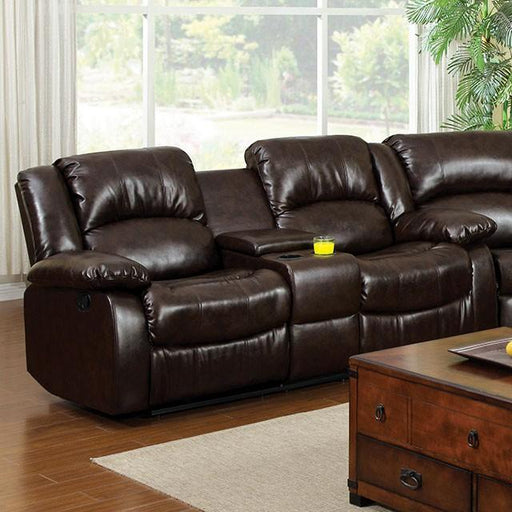 Winslow Love Seat w/ Center Console - U&U Home Budget Furniture (Carteret, NJ)