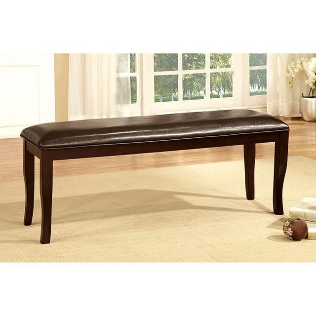 Woodside Dark Cherry/Espresso Bench - U&U Home Budget Furniture (Carteret, NJ)