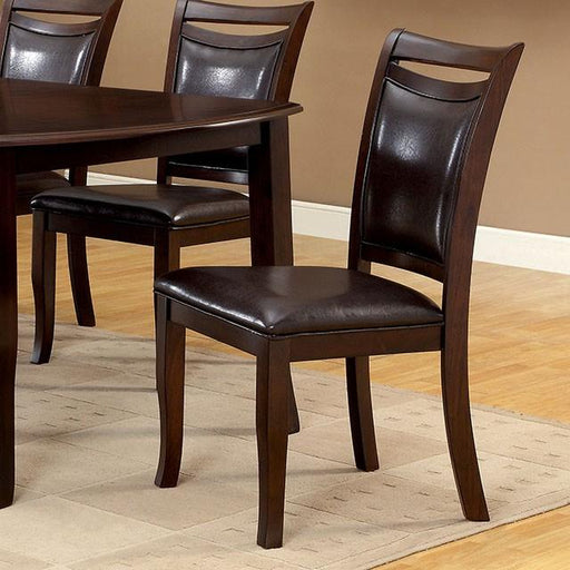 Woodside Dark Cherry/Espresso Side Chair (2/CTN) - U&U Home Budget Furniture (Carteret, NJ)