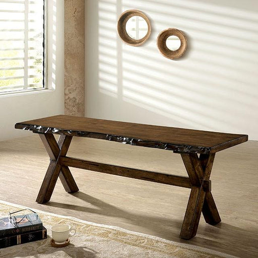 Woodworth Walnut Bench - U&U Home Budget Furniture (Carteret, NJ)