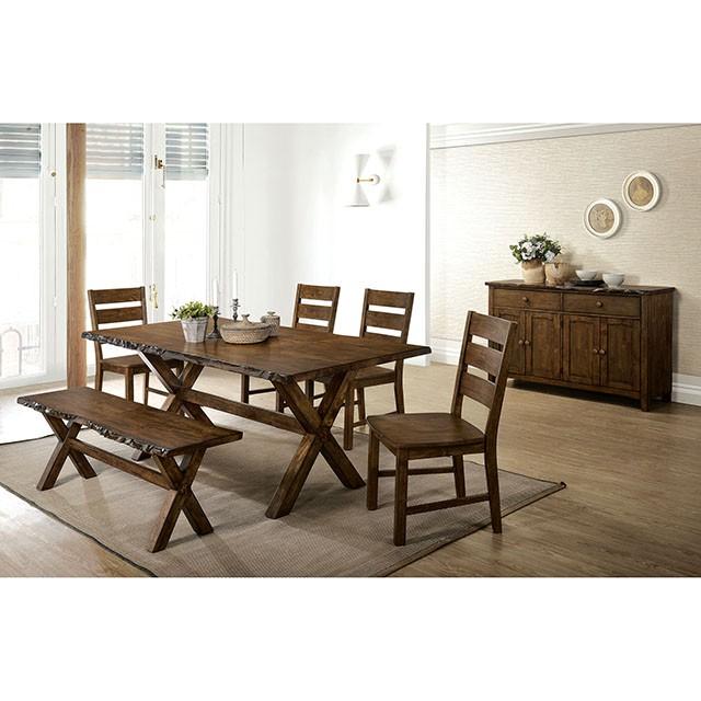 Woodworth Walnut Padded Side Chair (2/CTN) - U&U Home Budget Furniture (Carteret, NJ)