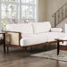 ALESUND Sofa, Beige/Light Oak, Natural & Brown - U&U Home Budget Furniture (Carteret, NJ)