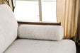 ALESUND Sofa, Beige/Light Oak, Natural & Brown - U&U Home Budget Furniture (Carteret, NJ)