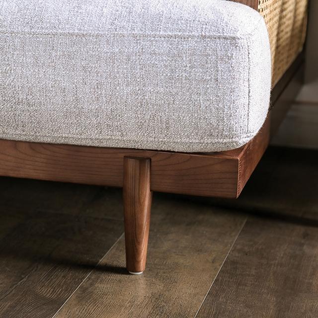 ALESUND Sofa, Beige/Light Oak, Natural & Brown - U&U Home Budget Furniture (Carteret, NJ)