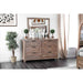 Wynton Weathered Light Oak Mirror - U&U Home Budget Furniture (Carteret, NJ)