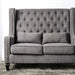 Alicante Love Seat Bench, Gray - U&U Home Budget Furniture (Carteret, NJ)