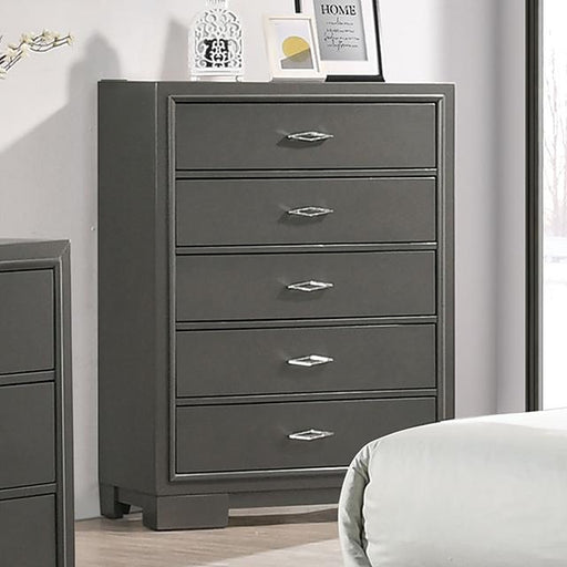 ALISON Chest, Dark Walnut - U&U Home Budget Furniture (Carteret, NJ)