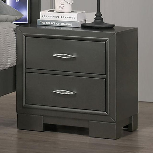 ALISON Night Stand, Dark Walnut - U&U Home Budget Furniture (Carteret, NJ)
