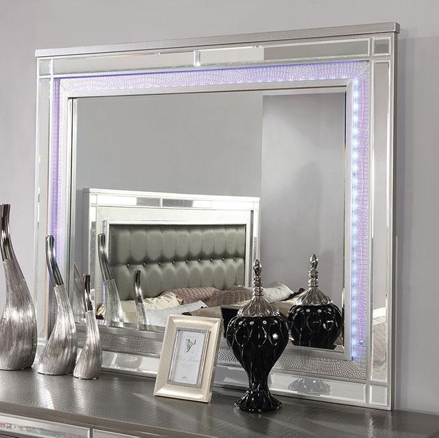 Brachium Silver Mirror - U&U Home Budget Furniture (Carteret, NJ)