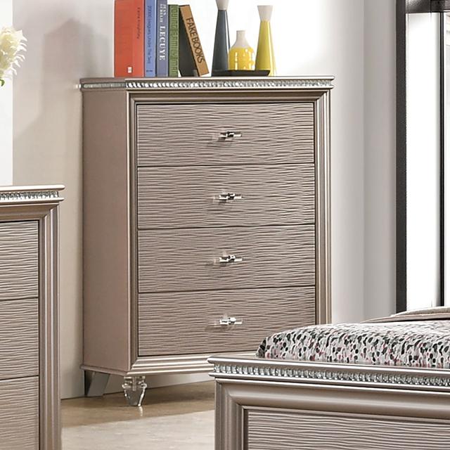 ALLIE Chest Beige & Brown - U&U Home Budget Furniture (Carteret, NJ)