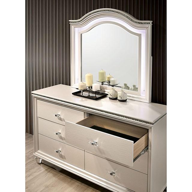 ALLIE Dresser Beige & Rose Gold - U&U Home Budget Furniture (Carteret, NJ)