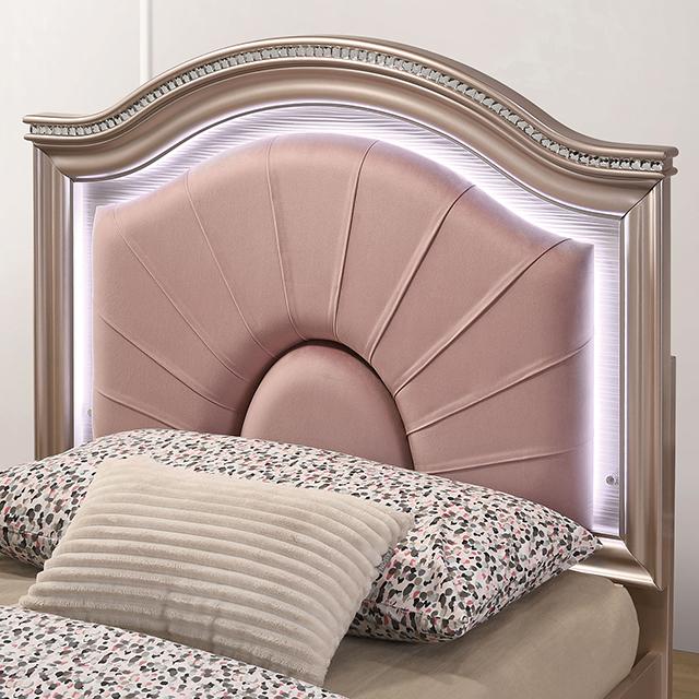 Allie Bed Beige & Pink - U&U Home Budget Furniture (Carteret, NJ)