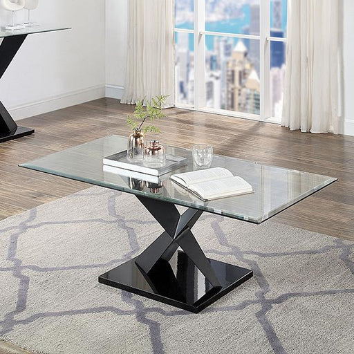 XANTHUS Coffee Table, Black - U&U Home Budget Furniture (Carteret, NJ)