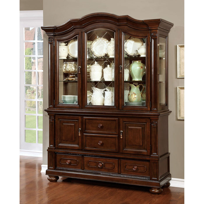 Alpena Brown Cherry Hutch & Buffet - U&U Home Budget Furniture (Carteret, NJ)