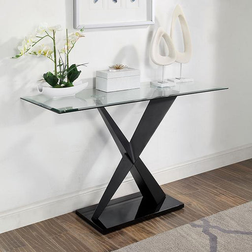 XANTHUS Sofa Table, Black - U&U Home Budget Furniture (Carteret, NJ)
