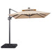 Xico 8 Ft Square Umbrella w/ Double Top w/ LED Light + 37" Large Base - U&U Home Budget Furniture (Carteret, NJ)