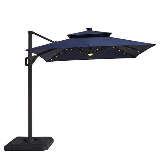 Xico 8 Ft Square Umbrella w/ Double Top w/ LED Light + 37" Large Base - U&U Home Budget Furniture (Carteret, NJ)