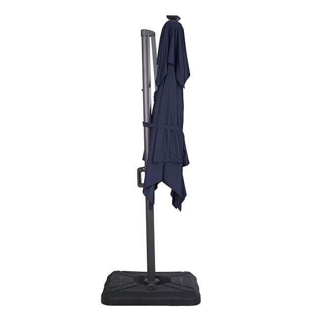 Xico 8 Ft Square Umbrella w/ Double Top w/ LED Light + 37" Large Base - U&U Home Budget Furniture (Carteret, NJ)