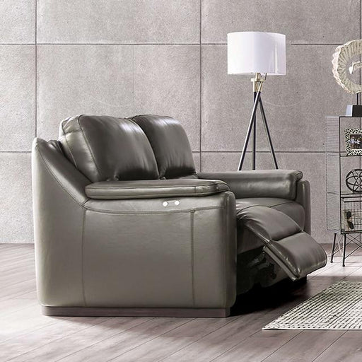 ALTAMURA Power Loveseat, Gray & Beige - U&U Home Budget Furniture (Carteret, NJ)