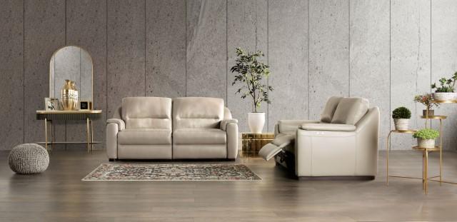 ALTAMURA Power Sofa, Gray & Beige - U&U Home Budget Furniture (Carteret, NJ)