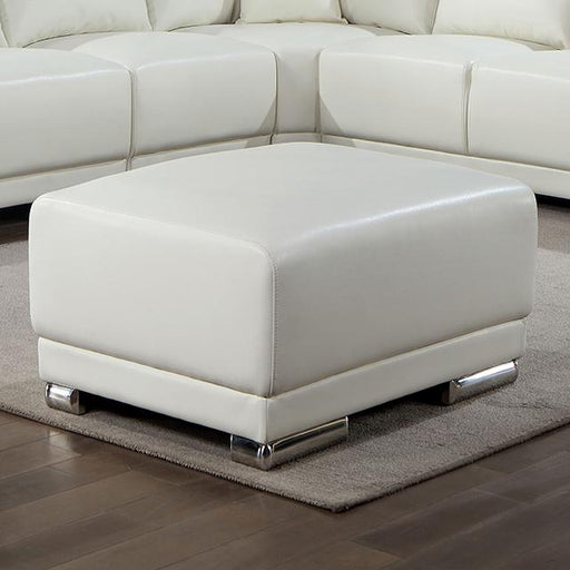 ALTHEA Ottoman, White - U&U Home Budget Furniture (Carteret, NJ)